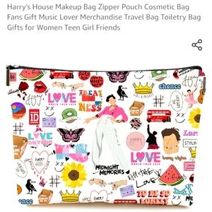 Harry Styles Harry's House zipper pouch makeup cosmetics bag. Makes a great gift